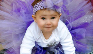 Ballerina baby with headband